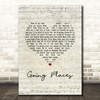Paul Weller Going Places Script Heart Song Lyric Music Art Print
