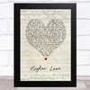James Vincent McMorrow Higher Love Script Heart Song Lyric Music Art Print