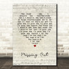 Shed Seven Missing Out Script Heart Song Lyric Music Art Print