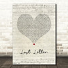 Witt Lowry Last Letter Script Heart Song Lyric Music Art Print