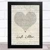 Witt Lowry Last Letter Script Heart Song Lyric Music Art Print