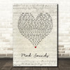 Arctic Monkeys Mad Sounds Script Heart Song Lyric Music Art Print