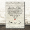 Rod Stewart Ooh La La Script Heart Song Lyric Music Art Print