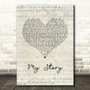 Big Daddy Weave My Story Script Heart Song Lyric Music Art Print