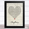 Brett Young Chapters Script Heart Song Lyric Music Art Print