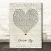 Train Drive By Script Heart Song Lyric Music Art Print