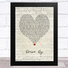 Train Drive By Script Heart Song Lyric Music Art Print