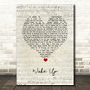 Coheed and Cambria Wake Up Script Heart Song Lyric Music Art Print