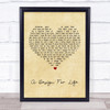 Manic Street Preachers A Design For Life Vintage Heart Song Lyric Quote Print