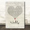 Kings Of Leon Walls Script Heart Song Lyric Music Art Print