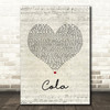 CamelPhat & Elderbrook Cola Script Heart Song Lyric Music Art Print