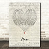 Anne-Marie Her Script Heart Song Lyric Music Art Print