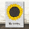 Macy Gray The Letter Grey Script Sunflower Song Lyric Music Art Print