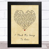 Bette Midler I Think It's Going To Rain Vintage Heart Song Lyric Music Art Print