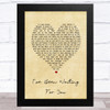 Mamma Mia 2 I've Been Waiting For You Vintage Heart Song Lyric Music Art Print