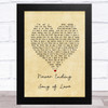 The New Seekers Never Ending Song of Love Vintage Heart Song Lyric Music Art Print