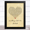 Simply Red Something Got Me Started Vintage Heart Song Lyric Music Art Print