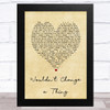 Kylie Minogue Wouldn't Change a Thing Vintage Heart Song Lyric Music Art Print