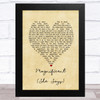 Magnificent Magnificent (She Says) Vintage Heart Song Lyric Music Art Print