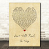 Lionel Richie Love Will Find A Way Vintage Heart Song Lyric Music Art Print