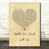 Sam Riggs Hold On And Let Go Vintage Heart Song Lyric Music Art Print