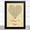 Marillion Waiting To Happen Vintage Heart Song Lyric Music Art Print