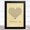 Keane I Need Your Love Vintage Heart Song Lyric Music Art Print