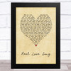 Nothing But Thieves Real Love Song Vintage Heart Song Lyric Music Art Print