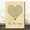 Kerry Butler Fly, Fly Away Vintage Heart Song Lyric Music Art Print