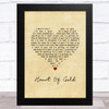 Neil Young Heart Of Gold Vintage Heart Song Lyric Music Art Print