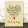 Bee Gees First Of May Vintage Heart Song Lyric Music Art Print