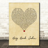 Jimmy Dean Big Bad John Vintage Heart Song Lyric Music Art Print