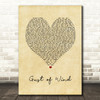 Pharrell Williams Gust of Wind Vintage Heart Song Lyric Music Art Print