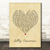 The Stone Roses Sally Cinnamon Vintage Heart Song Lyric Quote Print