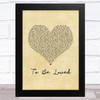 Papa Roach To Be Loved Vintage Heart Song Lyric Music Art Print