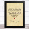 Elton John & Kiki Dee True Love Vintage Heart Song Lyric Music Art Print