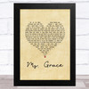 Tymes Ms. Grace Vintage Heart Song Lyric Music Art Print