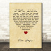Andrew Lloyd Webber Pie Jesu Vintage Heart Song Lyric Music Art Print