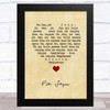 Andrew Lloyd Webber Pie Jesu Vintage Heart Song Lyric Music Art Print