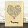 Brett Young Chapters Vintage Heart Song Lyric Music Art Print