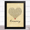 James Arthur Recovery Vintage Heart Song Lyric Music Art Print