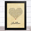 Dash Berlin feat. Roxanne Emery Shelter Vintage Heart Song Lyric Music Art Print