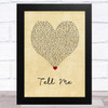 Groove Theory Tell Me Vintage Heart Song Lyric Music Art Print