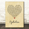 The Lumineers Ophelia Vintage Heart Song Lyric Music Art Print