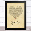 The Lumineers Ophelia Vintage Heart Song Lyric Music Art Print