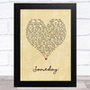 The Strokes Someday Vintage Heart Song Lyric Music Art Print