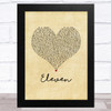 Khalid Eleven Vintage Heart Song Lyric Music Art Print