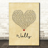 Kings Of Leon Walls Vintage Heart Song Lyric Music Art Print