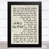 Kiss Let Me Go Rock 'N' Roll Vintage Script Song Lyric Music Art Print