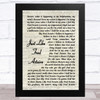 James Just Like Fred Astaire Vintage Script Song Lyric Music Art Print